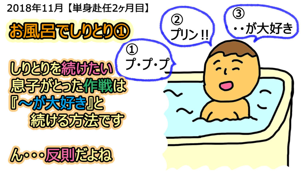 幼稚園児の息子とお風呂で しりとり 息子よ その しりとり は反則だよ いちろ父なみえ母 夫単身赴任でワンオペ 投資ブログ