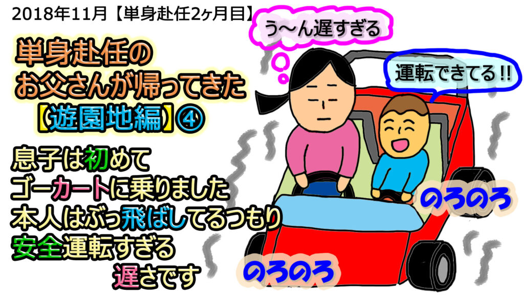 単身赴任のお父さんが帰ってきて 遊園地 へ行きました 家族で遊んだ内容とは いちろなみえの父単身赴任で母ワンオペ育児イラストブログ